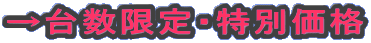 →台数限定・特別価格