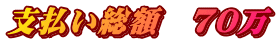 支払い総額　70万